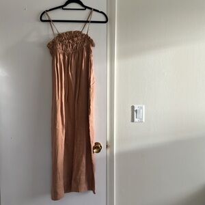 Linen Maxi Dress with Pockets